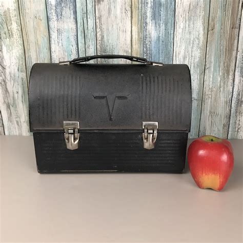 vintage oval metal lunch box with lid|old fashioned metal lunch boxes.